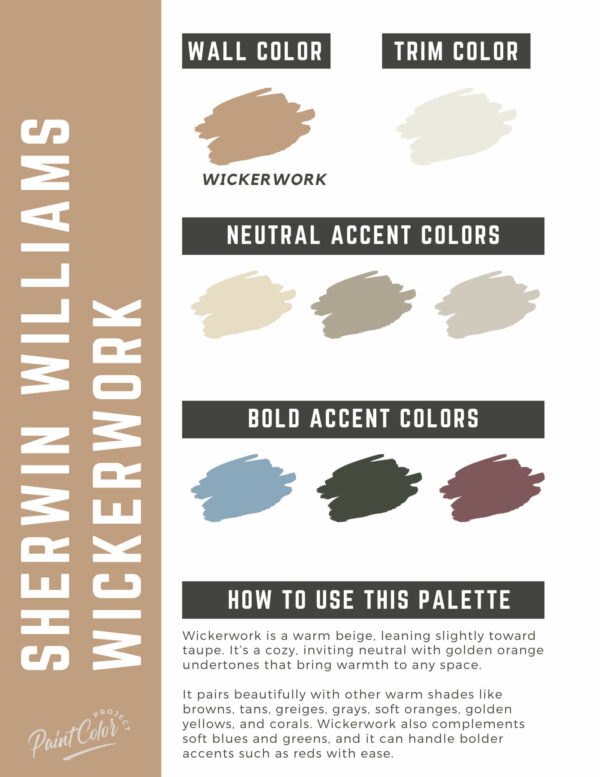 Sherwin Williams Wickerwork Paint Color Palette