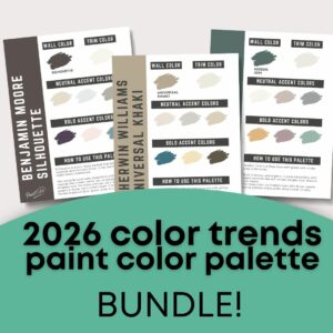 2026 paint color trends color palette bundle