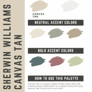 Sherwin Williams Canvas Tan Paint Color Palette