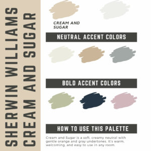 Sherwin Williams Cream and Sugar Paint Color Palette