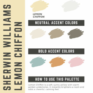 Sherwin Williams Lemon Chiffon Paint Color Palette