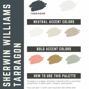 Sherwin Williams Tarragon Paint Color Palette
