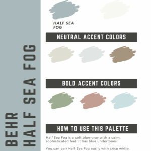 Behr Half Sea Fog Paint Color Palette