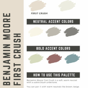 Benjamin Moore First Crush Paint Color Palette