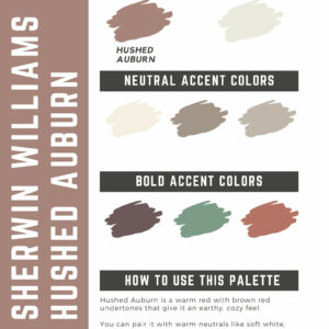Sherwin Williams Hushed Auburn Paint Color Palette