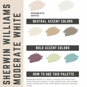Sherwin Williams Moderate White Paint Color Palette