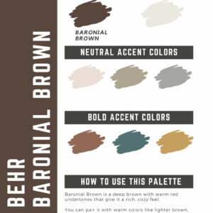Behr Baronial Brown Paint Color Palette