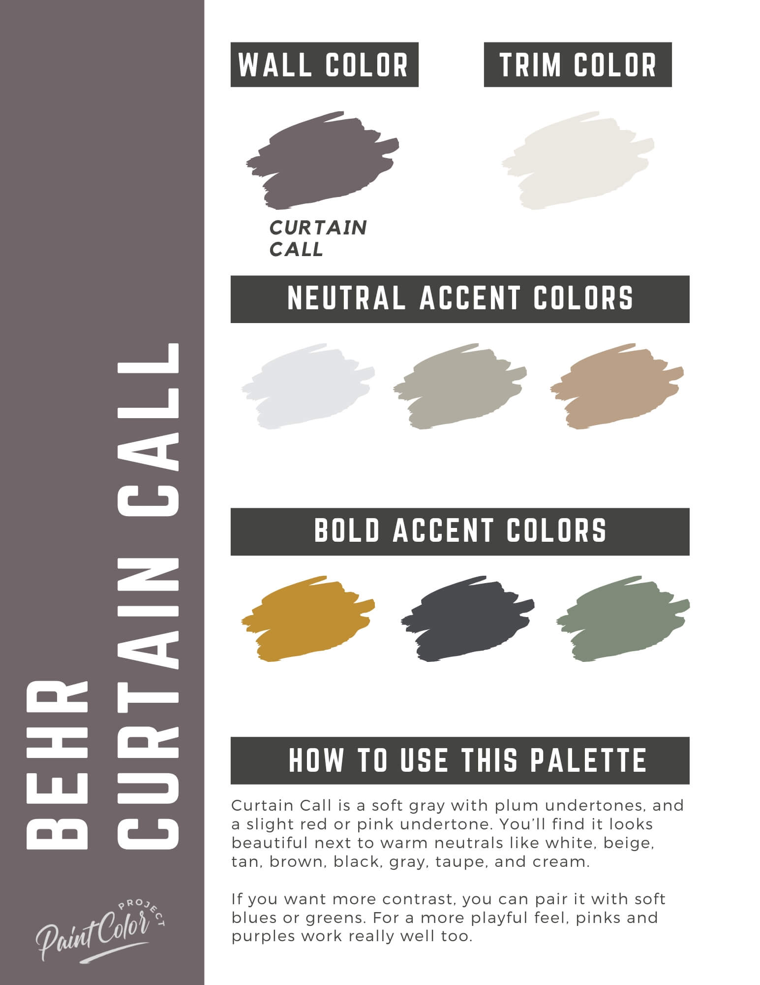Behr Curtain Call Paint Color Palette