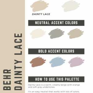Behr Dainty Lace Paint Color Palette