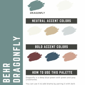 Behr Dragonfly Paint Color Palette
