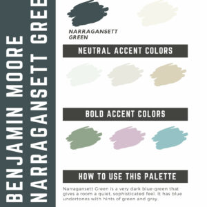 Benjamin Moore Narragansett Green Paint Color Palette