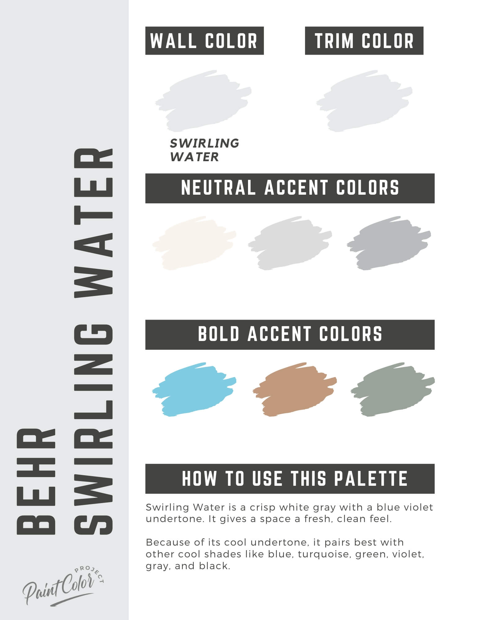 Behr Swirling Water Paint Color Palette