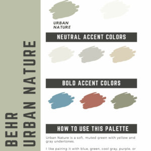 Behr Urban Nature Paint Color Palette