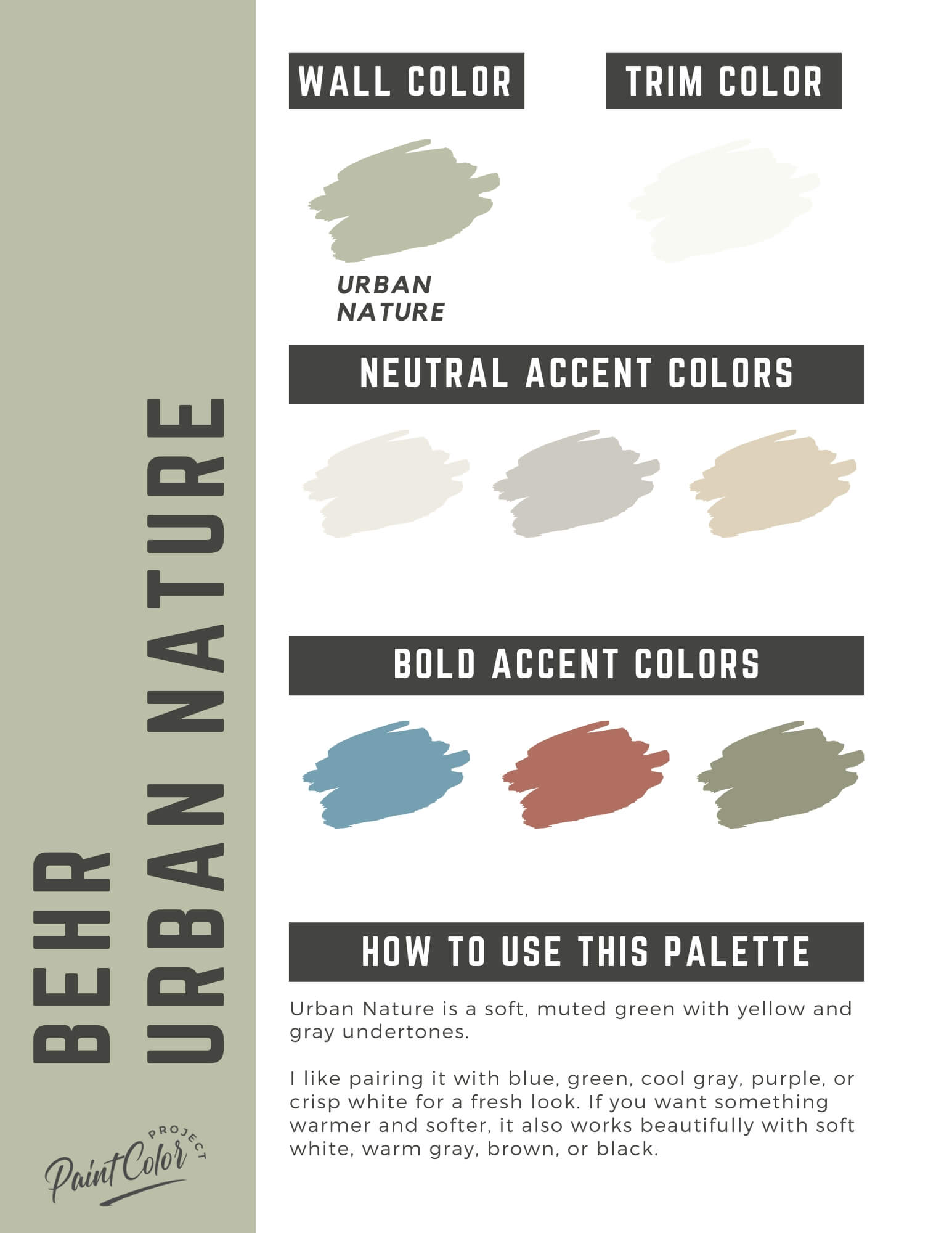 Behr Urban Nature Paint Color Palette