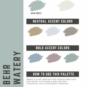 Behr Watery Paint Color Palette