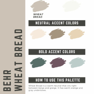 Behr Wheat Bread Paint Color Palette