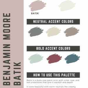 Benjamin Moore Batik Paint Color Palette