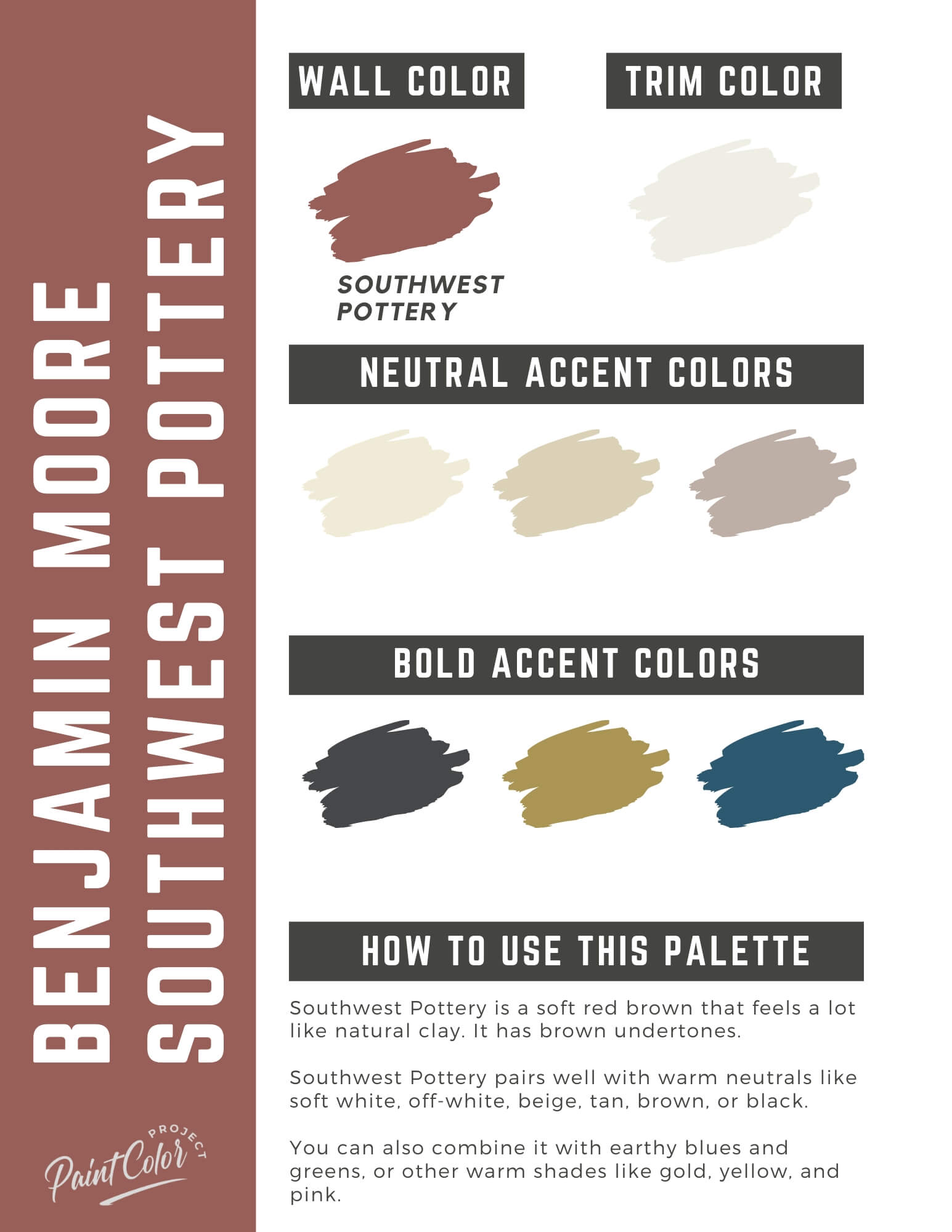 Benjamin Moore Southwest Pottery Paint Color Palette