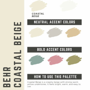 Behr Coastal Beige Paint Color Palette