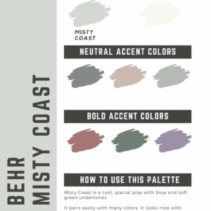 Behr Misty Coast Paint Color Palette