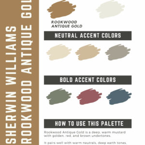 Sherwin Williams Rookwood Antique Gold Paint Color Palette