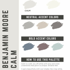 Benjamin Moore Calm Paint Color Palette