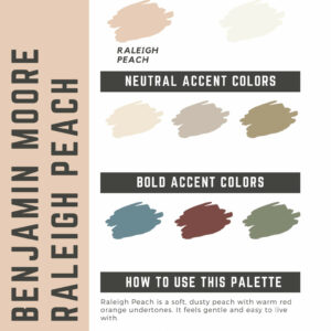 Benjamin Moore Raleigh Peach Paint Color Palette