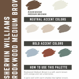 Sherwin Williams Rookwood Medium Brown Paint Color Palette