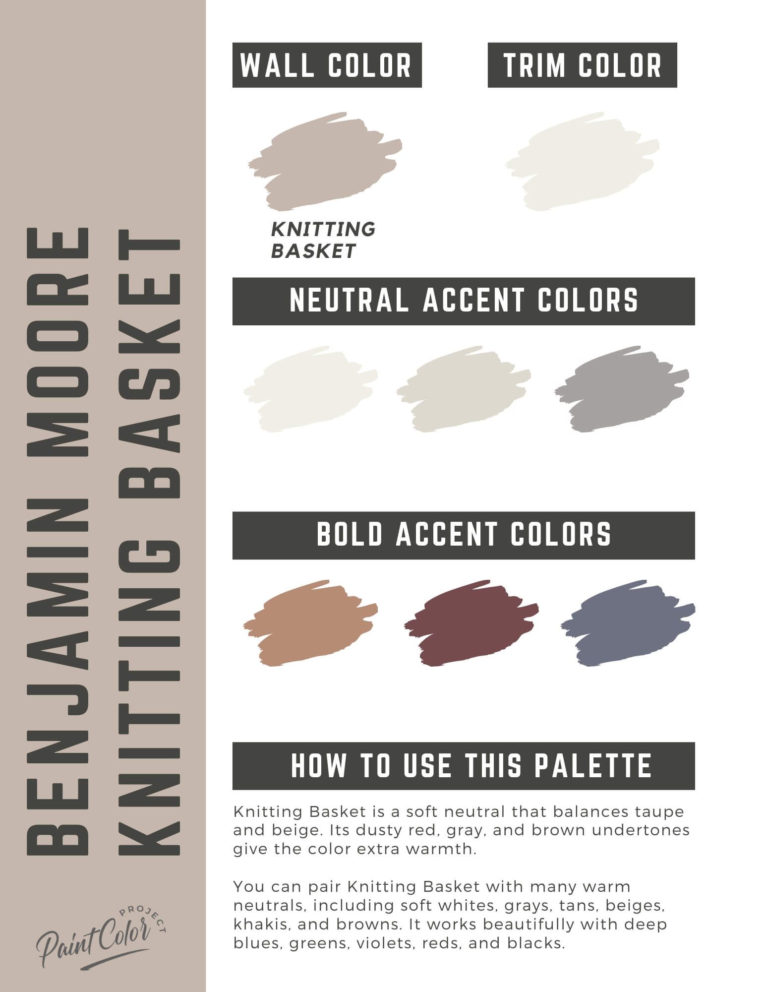 Benjamin Moore Knitting Basket Paint Color Palette