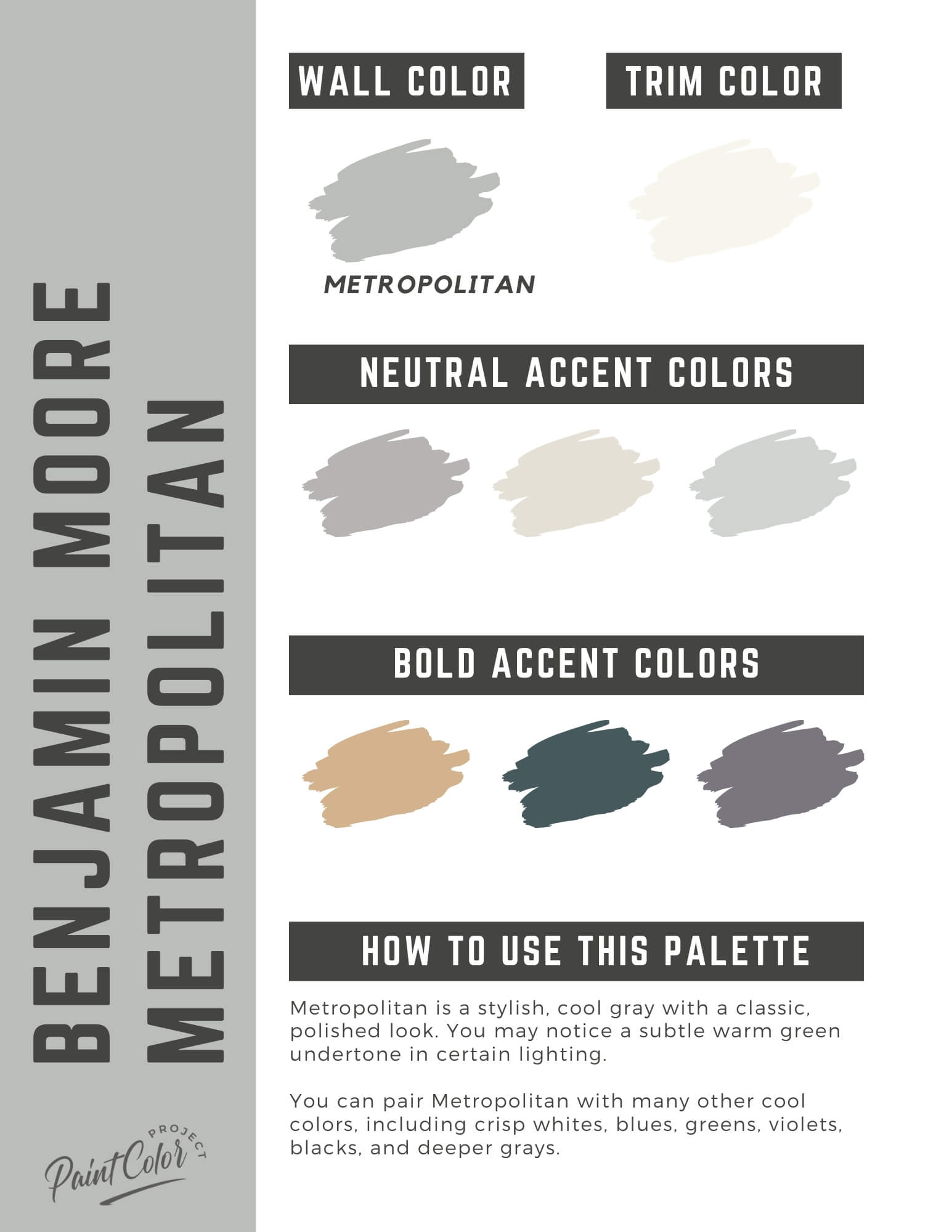 Benjamin Moore Metropolitan Paint Color Palette
