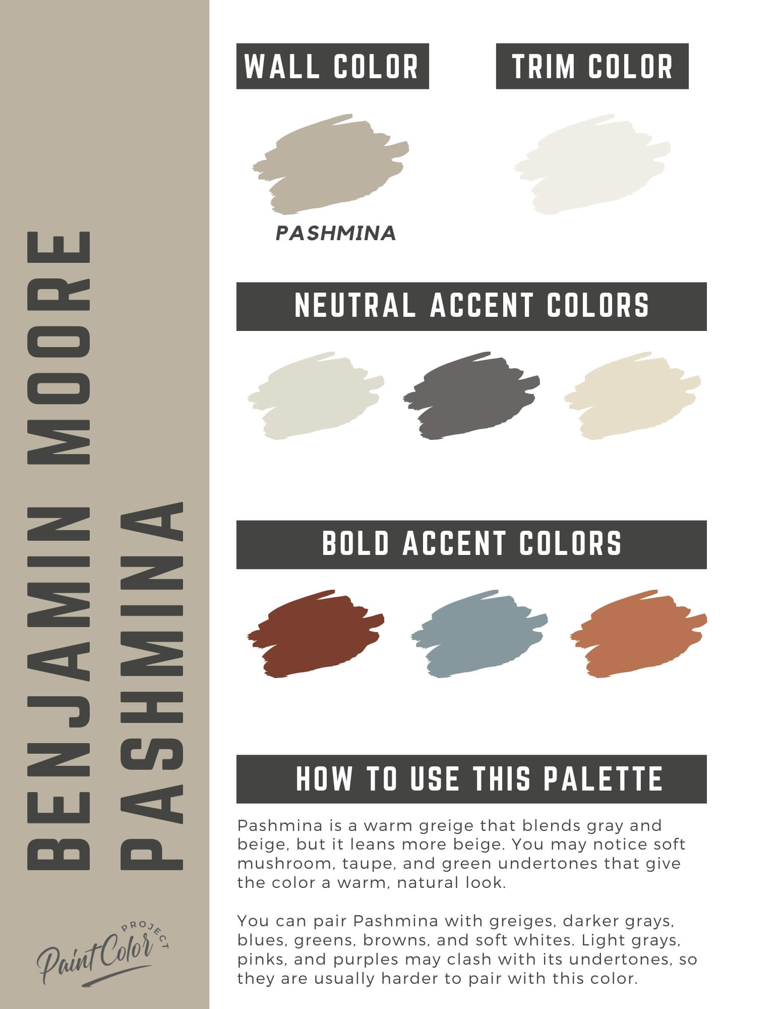 Benjamin Moore Pashmina Paint Color Palette