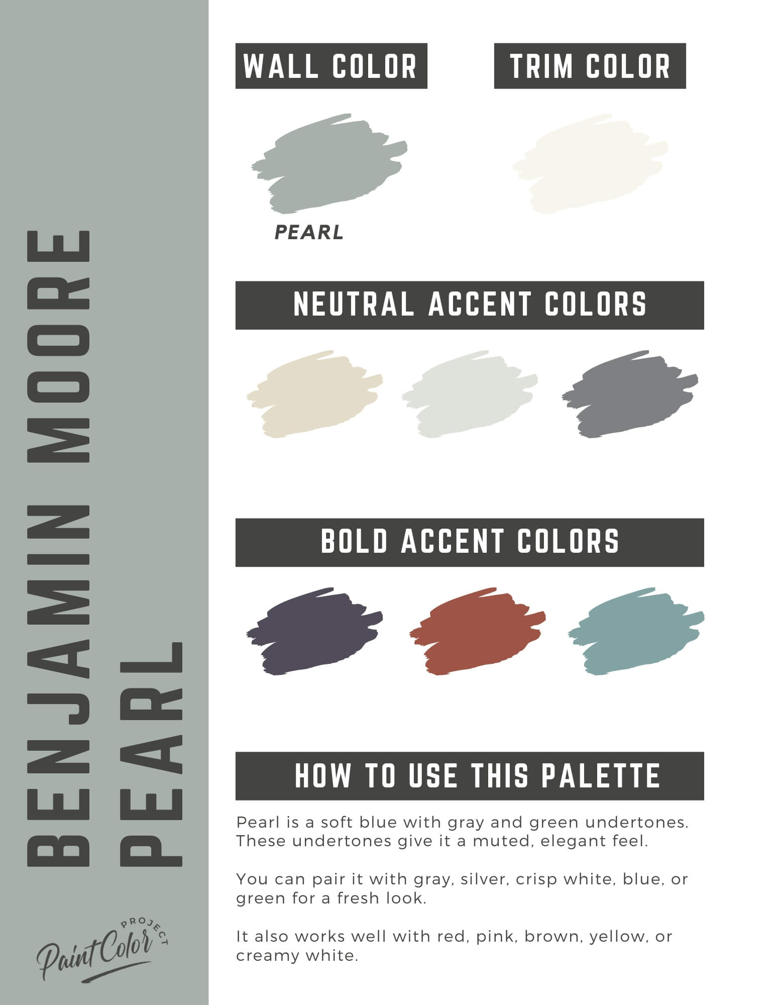 Benjamin Moore Pearl Paint Color Palette