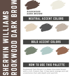 Sherwin Williams Rookwood Dark Brown Paint Color Palette