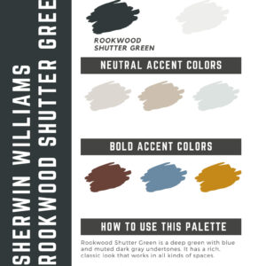 Sherwin Williams Rookwood Shutter Green Paint Color Palette