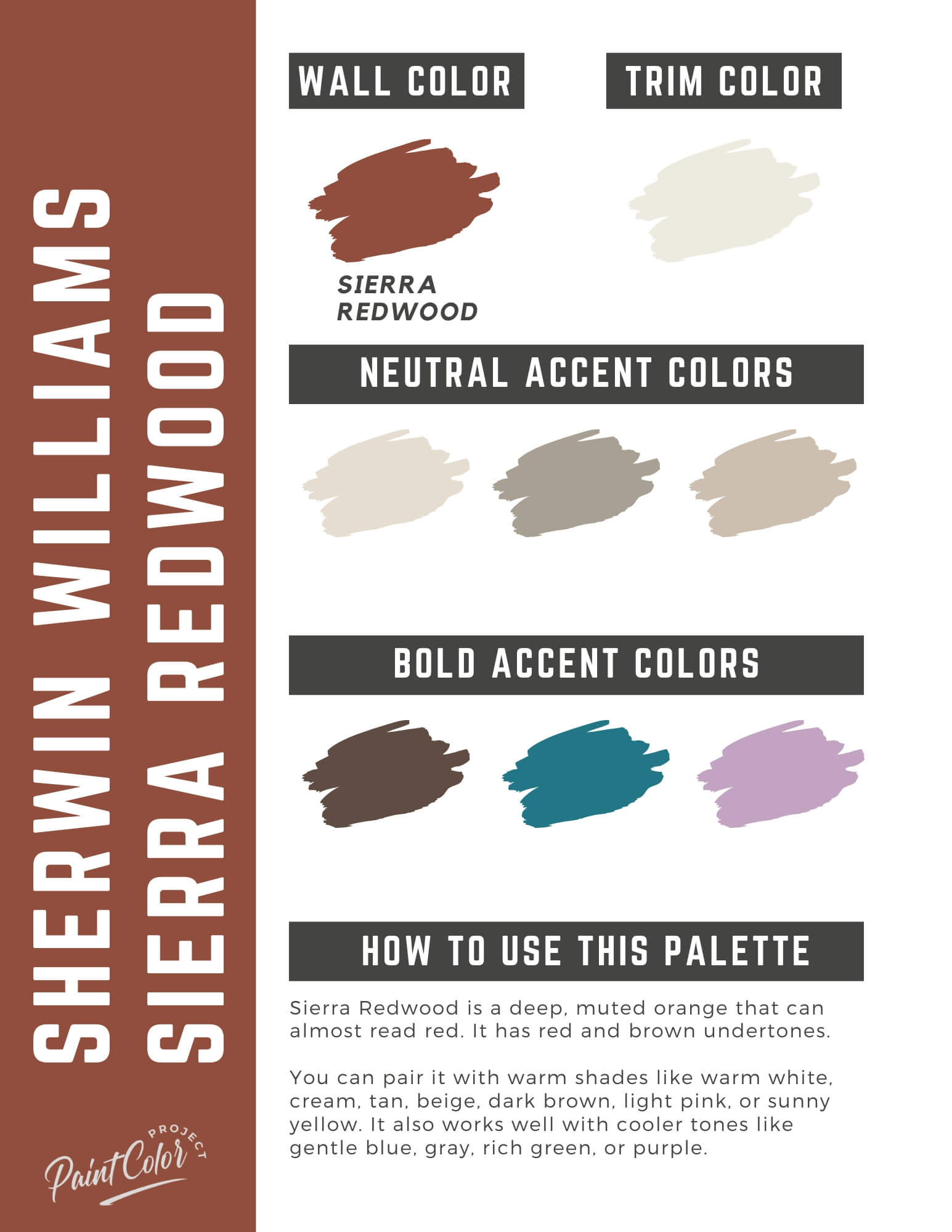 Sherwin Williams Sierra Redwood Paint Color Palette