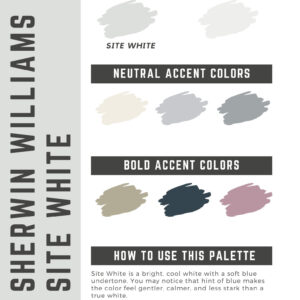 Sherwin Williams Site White Paint Color Palette