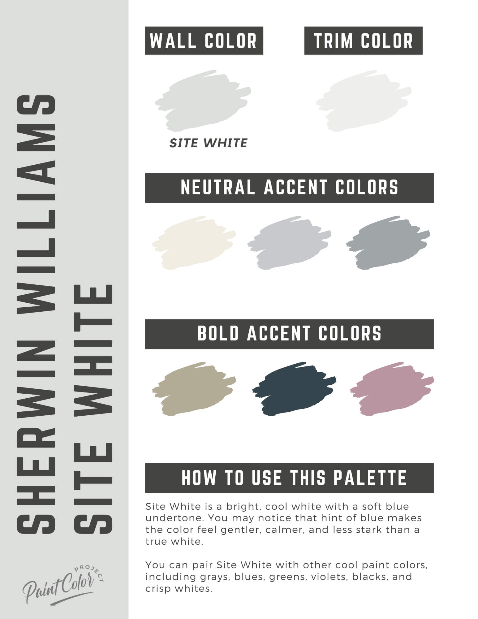 Sherwin Williams Site White Paint Color Palette