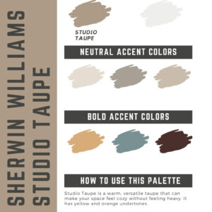 Sherwin Williams Studio Taupe Paint Color Palette