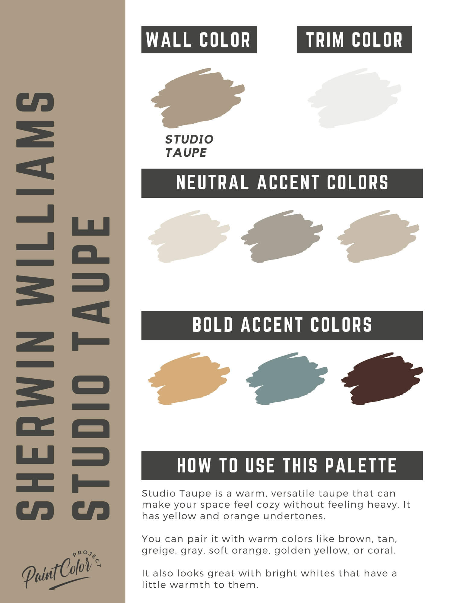 Sherwin Williams Studio Taupe Paint Color Palette