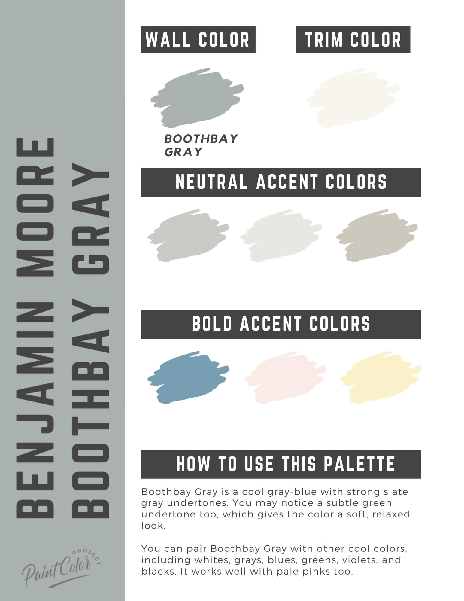 Benjamin Moore Boothbay Gray Paint Color Palette