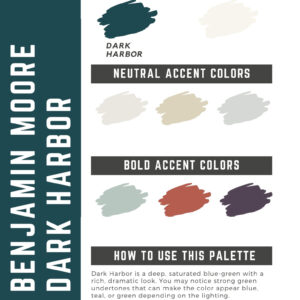 Benjamin Moore Dark Harbor Paint Color Palette