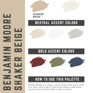 Benjamin Moore Shaker Beige Paint Color Palette