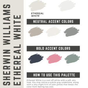 Sherwin Williams Ethereal White Paint Color Palette