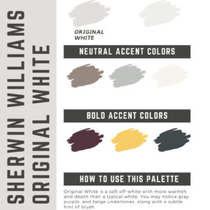 Sherwin Williams Original White Paint Color Palette