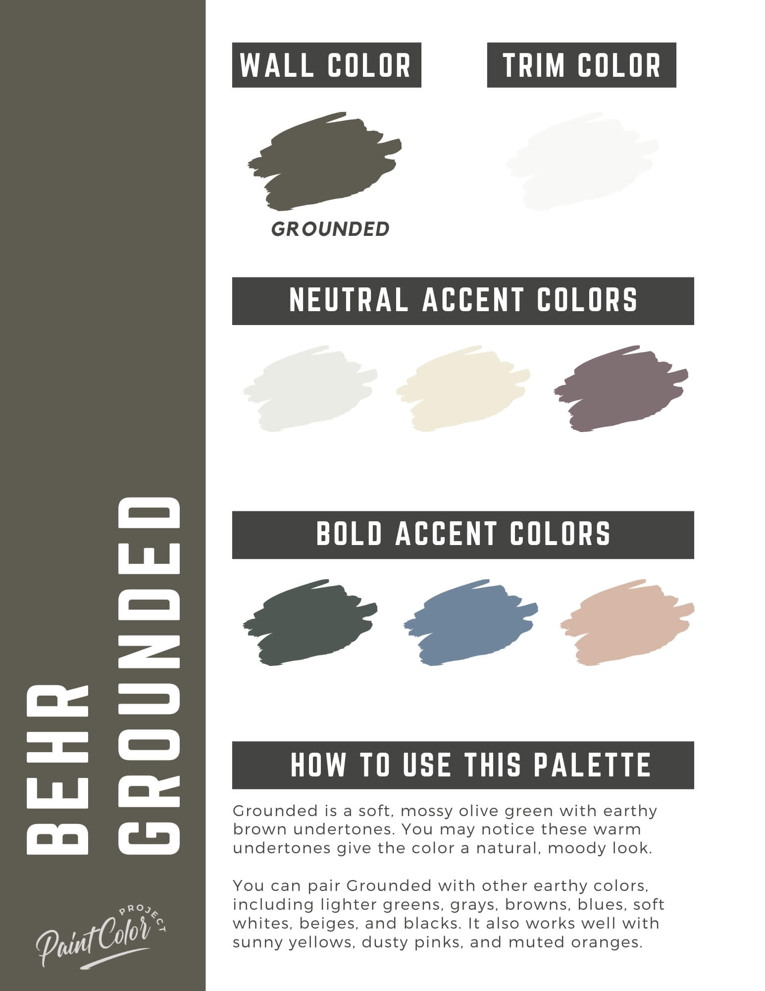 Behr Grounded Paint Color Palette