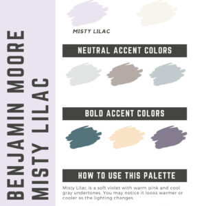 Benjamin Moore Misty Lilac Paint Color Palette