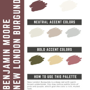 Benjamin Moore New London Burgundy Paint Color Palette