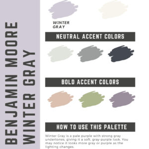 Benjamin Moore Winter Gray Paint Color Palette