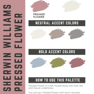 Sherwin Williams Pressed Flower Paint Color Palette