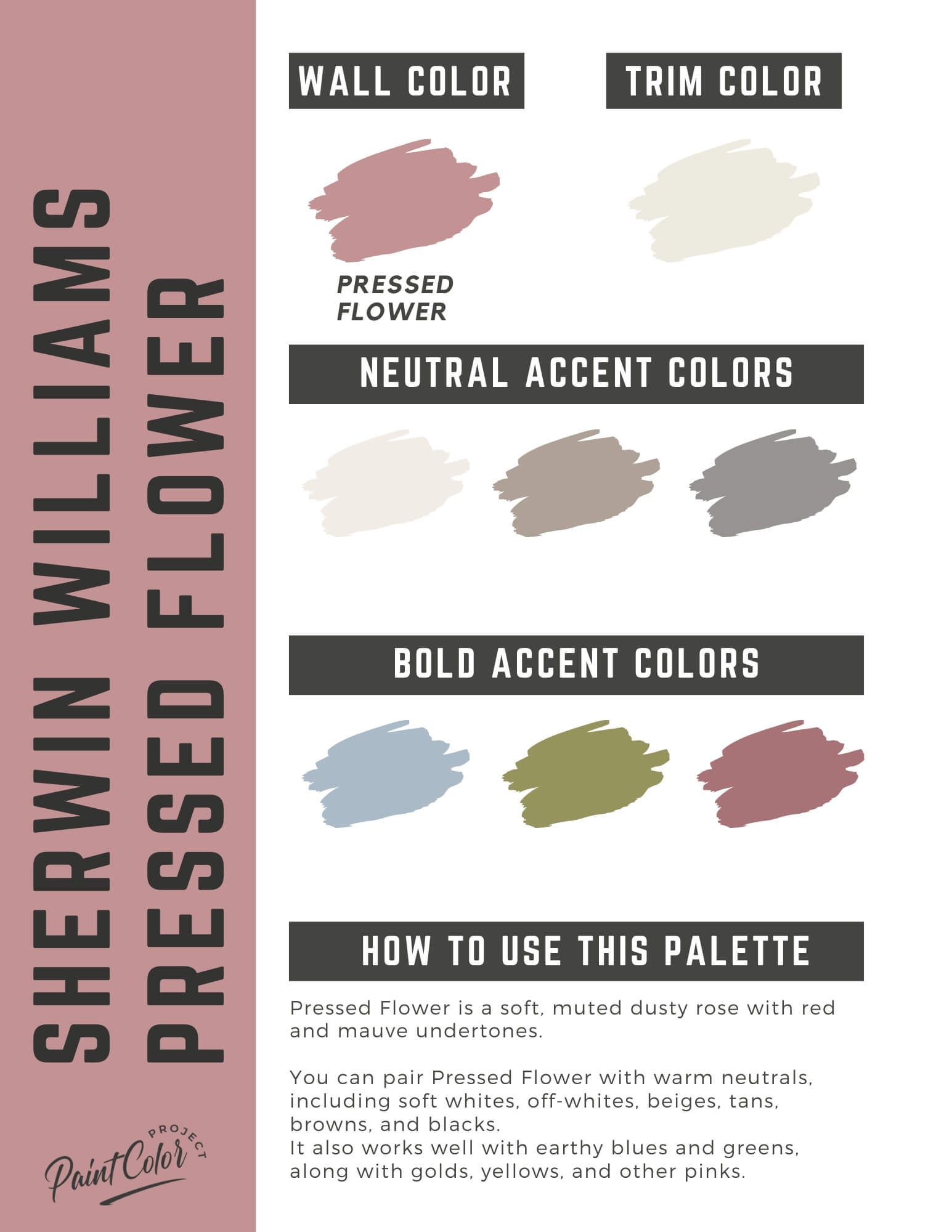 Sherwin Williams Pressed Flower Paint Color Palette